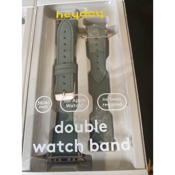 New 3 apple watch wrist bands suede snakeskin $90 Heyday Teal Green 38/40 - Picture 5 of 10